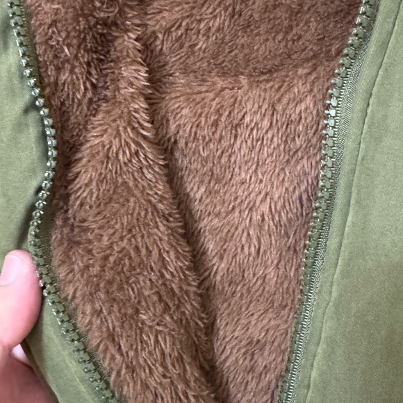 Retro Z&I Army Green High End Soft Fur Lined Parka Jacket Women’s M MINTY - Picture 6 of 10